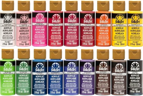 FolkArt Acrylic Paint Set · 18 Colors — product view
