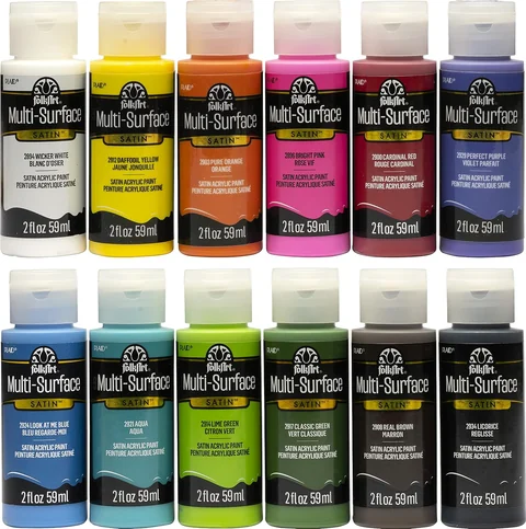FolkArt Multi-Surface Acrylic Set · 12 Colors — product view