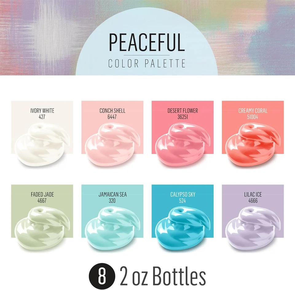 The coordinated Peaceful Colors palette in the Mindful Matte kit.