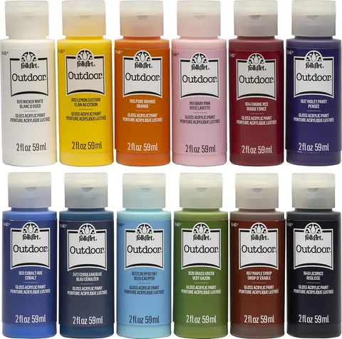 FolkArt Outdoor Acrylic Paint Set · 12 Colors — product view