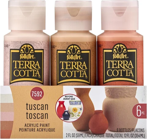 FolkArt Terra Cotta Textured Paint Set — product view